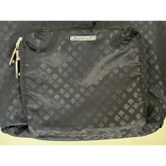 Kate Spade Rosemary All Play And No Work Fabric Tote Travel Collapsible Black - Picture 3 of 12